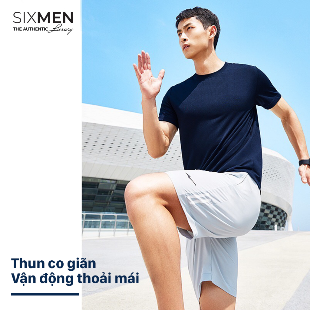 Áo thun thể thao cao cấp SIXMEN - Màu Xanh Dương - Thoáng mát, thấm hút, chống nhăn, thoải mái