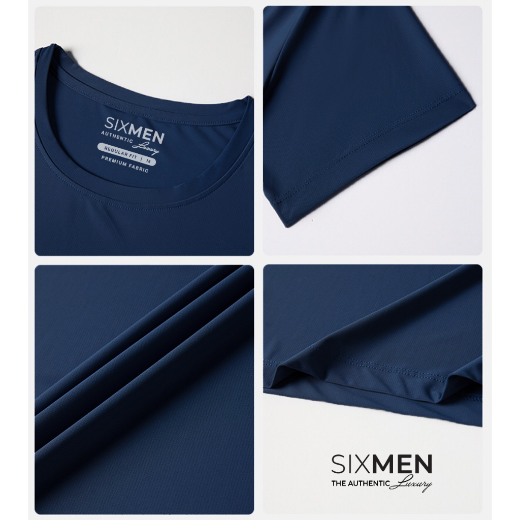 Áo thun thể thao cao cấp SIXMEN - Màu Xanh Dương - Thoáng mát, thấm hút, chống nhăn, thoải mái
