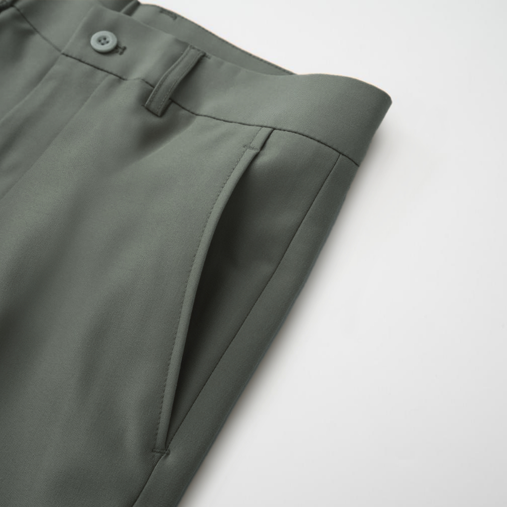 Quần short kaki nam cao cấp SIXMEN vải kaki tây xuất xịn, co giãn - Màu Rêu