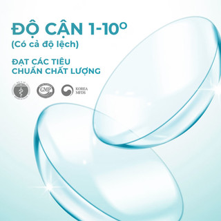 Lens nano silicone hydrogel cao cấp, lens trong suốt, độ cận 0-10, hsd 6 tháng, angel eyes