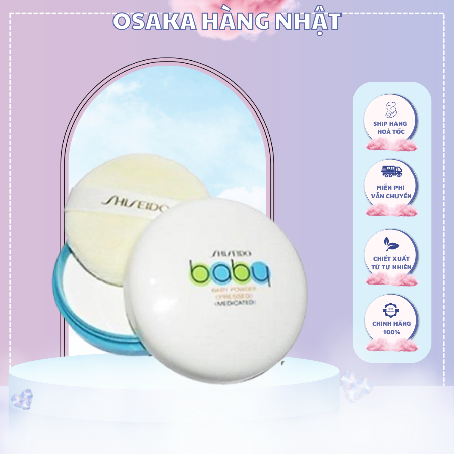 ⚠️FREESHIP⚠️  Phấn Phủ Siêu Mịn Baby Shiseido Nhật 50g