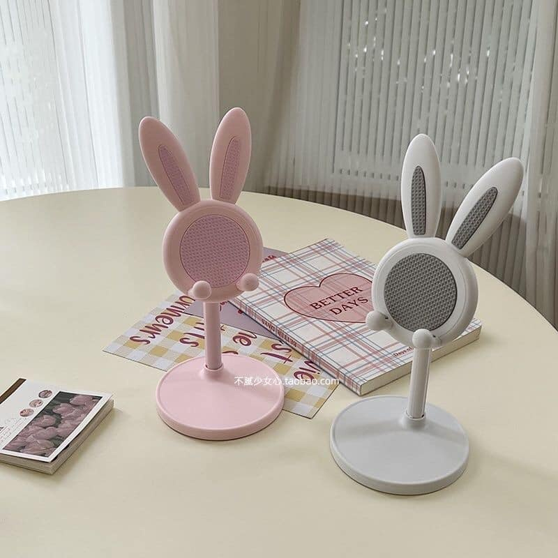Kệ Điện Thoại Hình Tai Thỏ Dễ Thương, tiện lợi. Giá Đỡ Điện Thoại Để Bàn, Máy Tính ,Ipad mẫu mới 2023.
