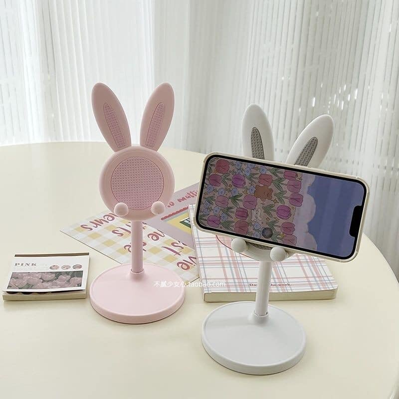 Kệ Điện Thoại Hình Tai Thỏ Dễ Thương, tiện lợi. Giá Đỡ Điện Thoại Để Bàn, Máy Tính ,Ipad mẫu mới 2023.