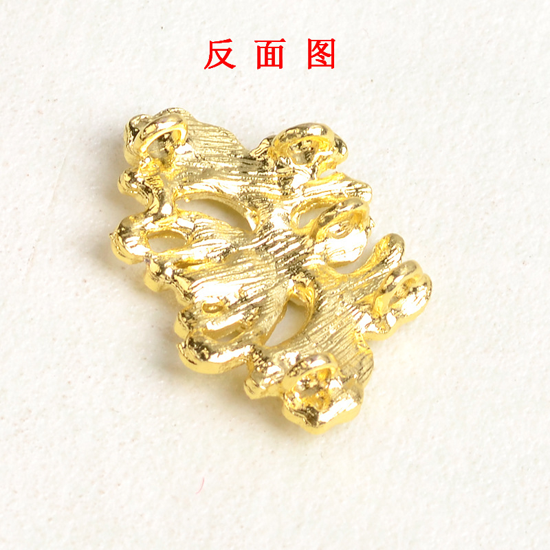 (1 cái)Phiến đúc kim loại hoa sen sơn tráng men cao cấp 27*17mm, Nguyên liệu làm trang sức cổ trang