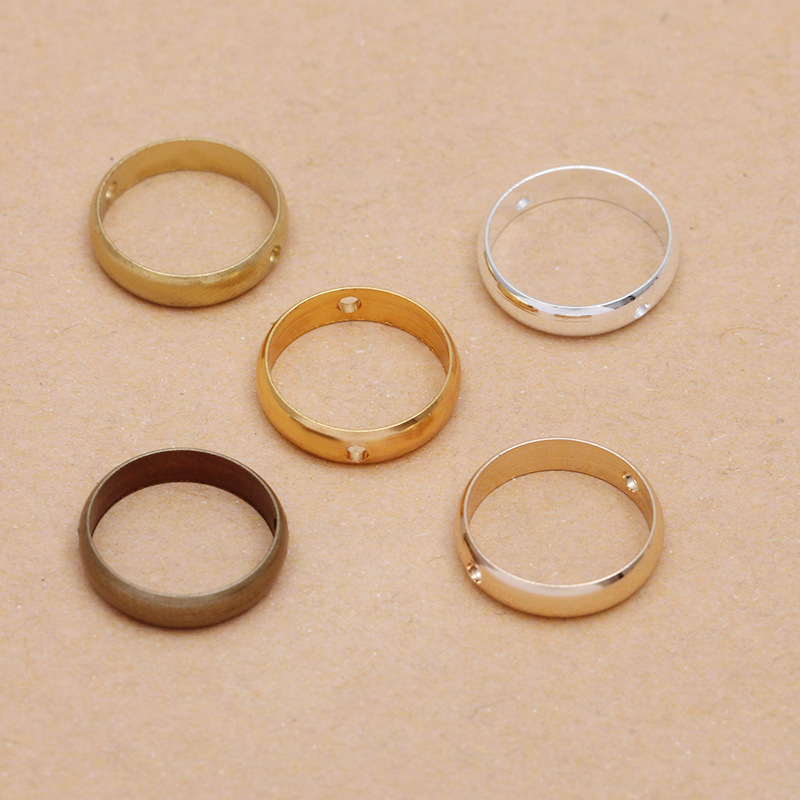 (1 cái)Nhẫn đồng vát lỗ 8*3mm và 10*3mm, Nguyên liệu làm trang sức cổ trang, Nguyên liệu diy