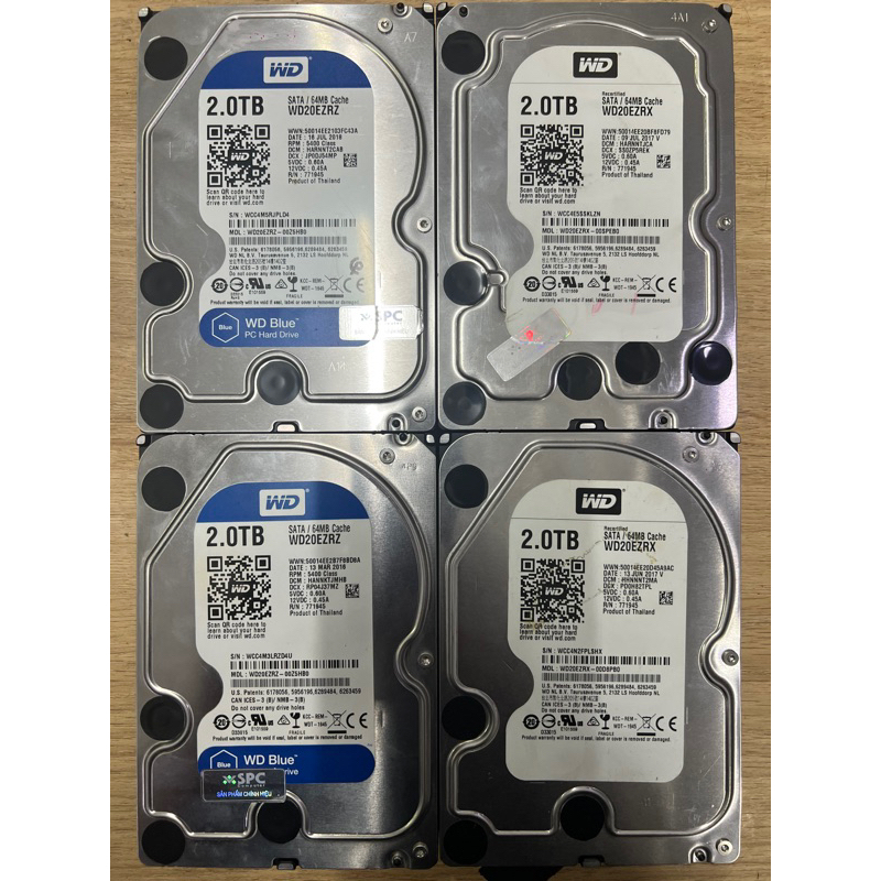 Ổ cứng HDD 2TB cũ sức khoẻ 100% tặng cáp SATA