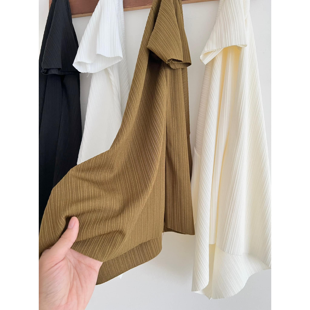 Áo trễ vai chất cotton zip quyến rũ mùa hè nội y xanh chất đẹp