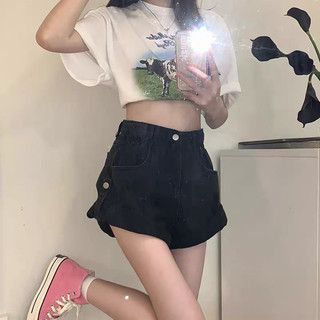   Quần jean đùi gập gấu chất jean mềm