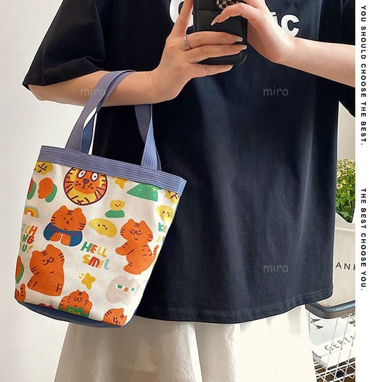 Túi Mèo, Túi Đeo Chéo, Túi Xách Nữ, Túi Tote Canvas Đựng Điện Thoại Nữ Đi Chơi Ulzzang Hàn Quốc MIRA-TV58057