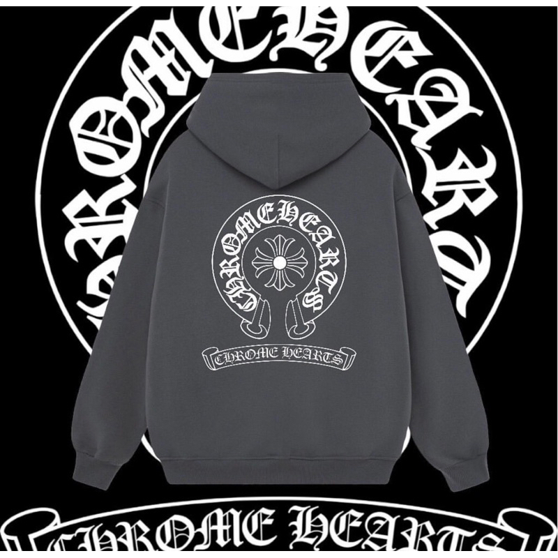 Hoodie Chrome Heart - Chất Dày Dặn Lót Bông- Đầy Đủ Tag Hãng