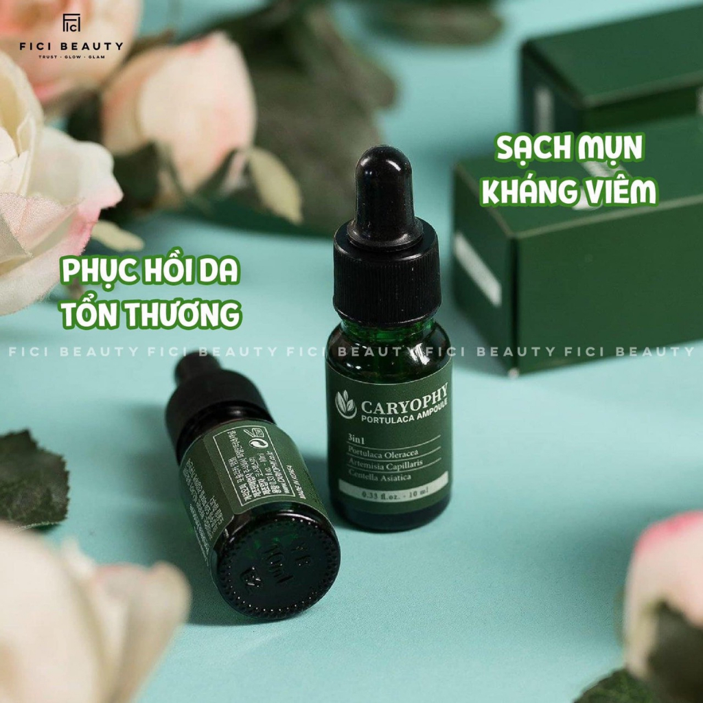 Tinh Chất Caryophy Portulaca Ampoule Giảm Mụn Ngừa Thâm Phù Hợp Cho Da Mụn 30ml