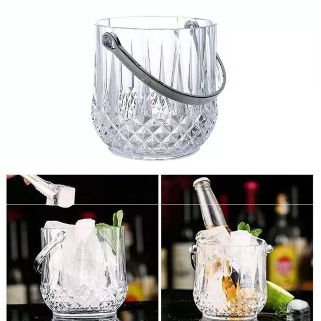 Xô đựng đá 1 lít vân kim cương nhựa Việt Nhật cao cấp. Kích thước: Cao 14cm, đường kính 13cM