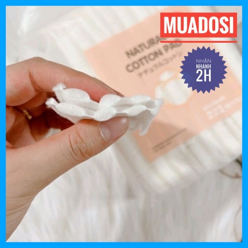 Túi 222 Miếng Bông Tẩy Trang Matsu Dày Dặn 100% Bông Tự Nhiên An Toàn Cho Da Mặt
