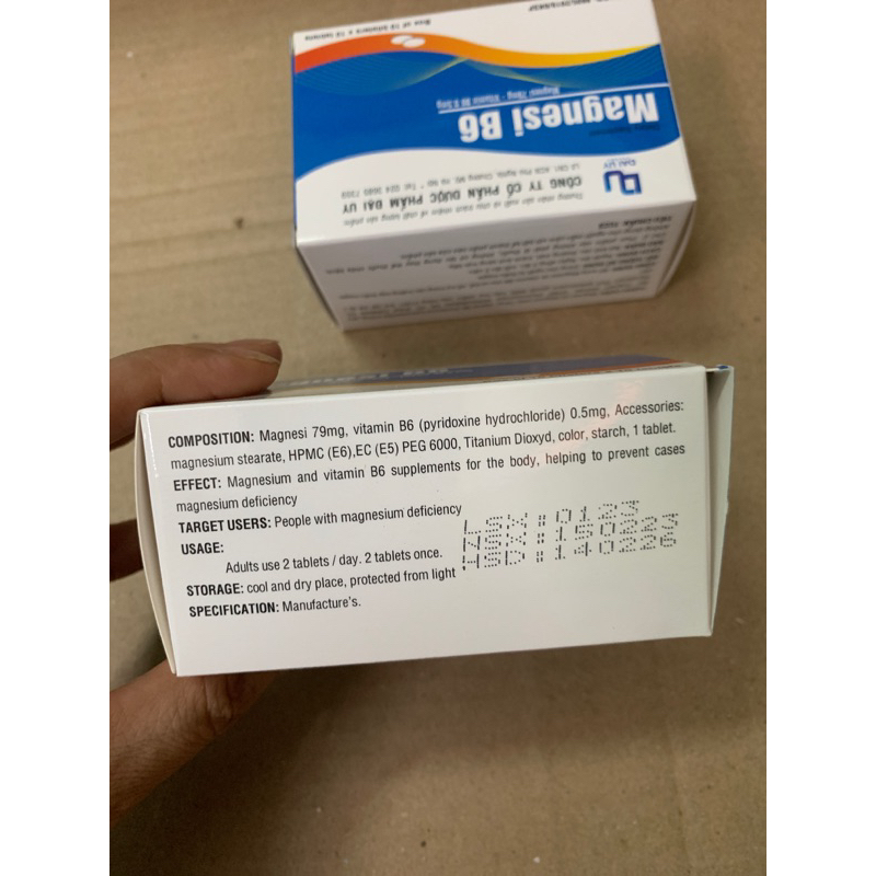 Magnesi B6 hộp 100 viên - Bổ sung magie và vitamin B6 cho cơ thể