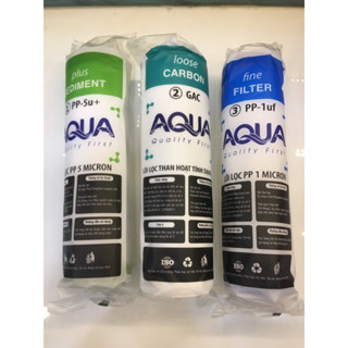 [Combo] Bộ 3 lõi lọc 123 máy lọc Aqua cho máy lọc nước RO - Chức năng lọc thô trước khi qua màng