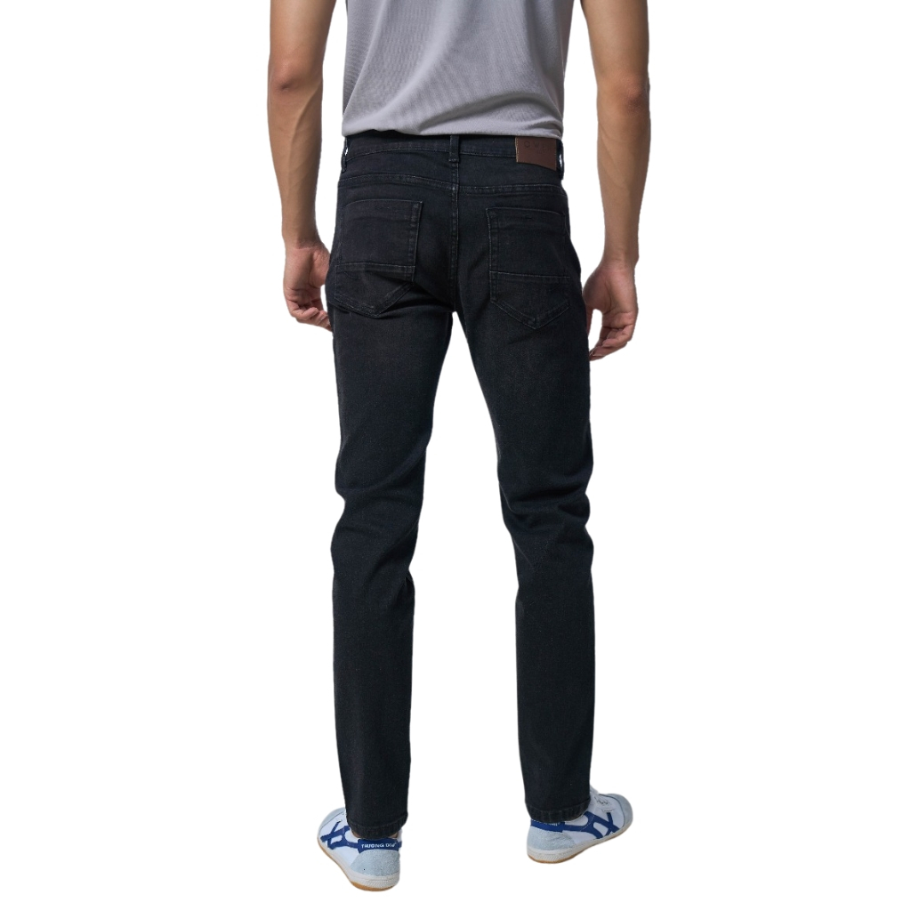 Quần jean nam hàng hiệu Owen QJS230160 màu xám đen vải bò denim cotton cao cấp bền đàn hồi tốt