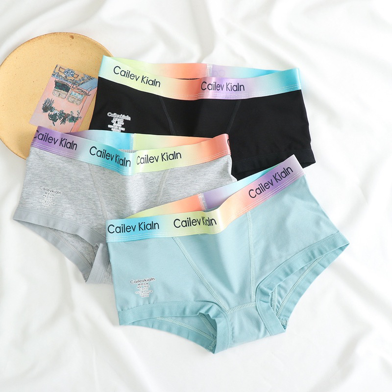 Quần lót cotton nữ & tôm boy Cailev kialn cạp 7 màu cao cấp mặc siêu mát
