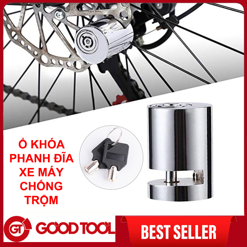 Khóa chống trộm xe máy thắng đĩa tiên lợi-Khóa phanh đĩa xe máy chống trộm, thép nguyên khối an toàn thông minh