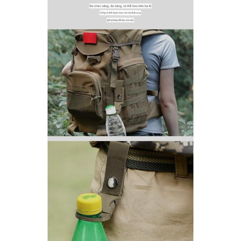 Móc khoá treo bình nước tiện lợi, có thể treo trên balo hoặc thắt lưng