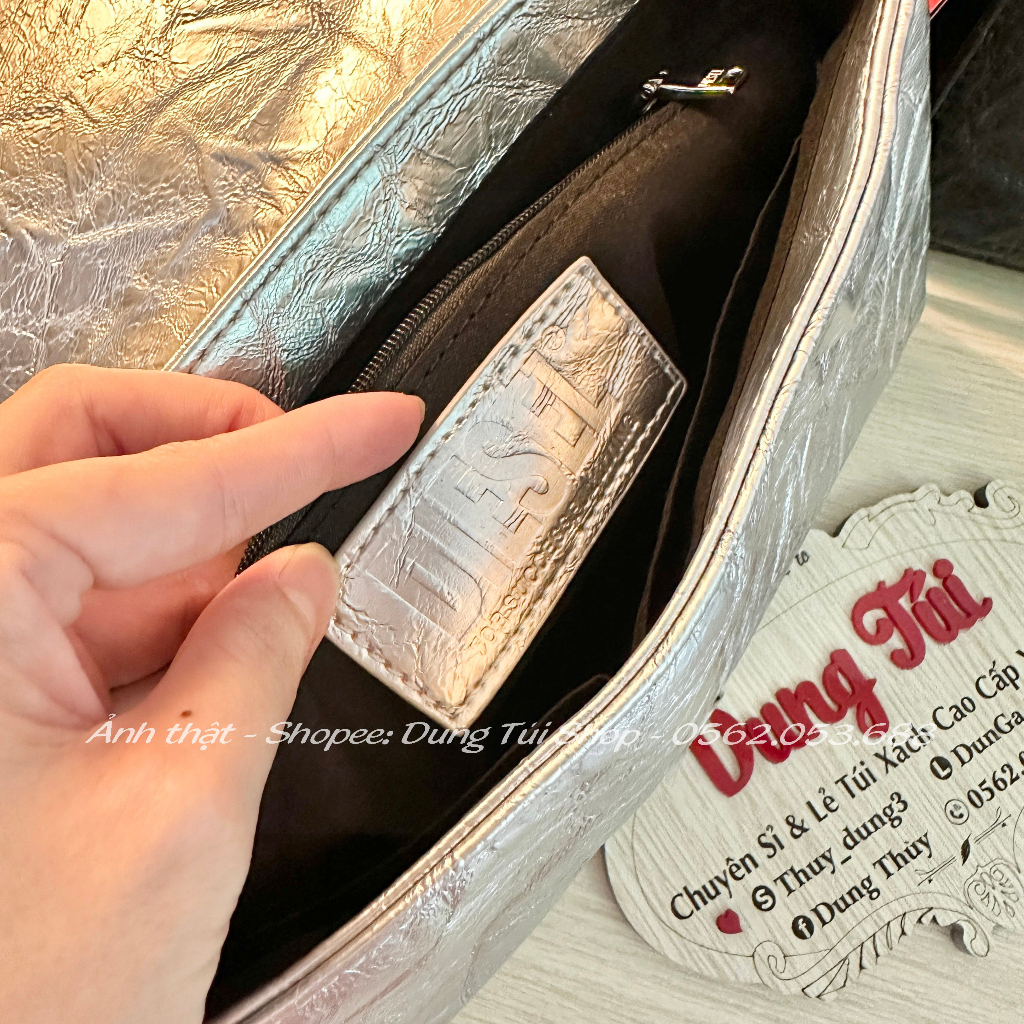 Túi Disel nữ kẹp nách + đeo vai size 26 chất da dày dặn ngăn rộng ,túi mang du lịch full màu