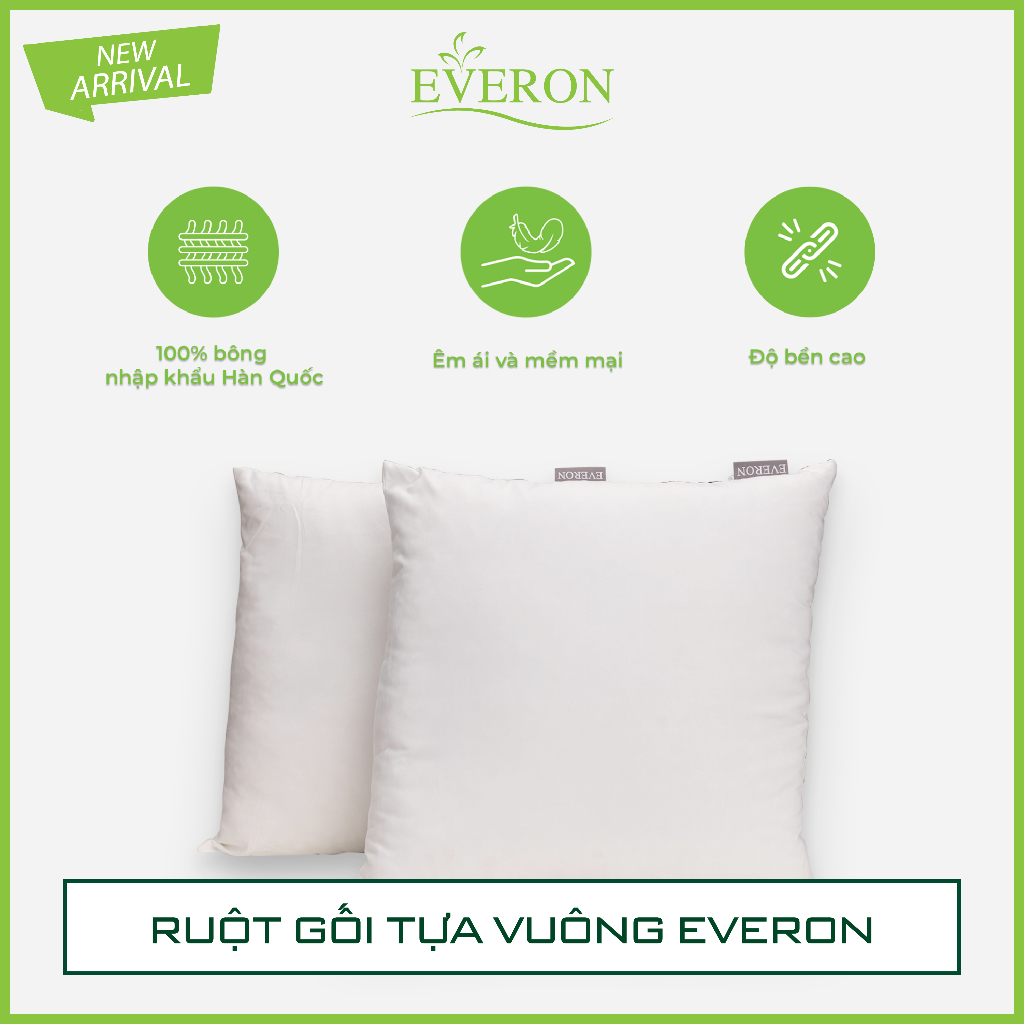 RUỘT GỐI TỰA VUÔNG EVERON CAO CẤP- HÀNG CHÍNH HÃNG