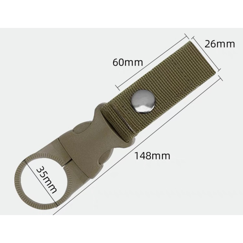 Móc khoá treo bình nước tiện lợi, có thể treo trên balo hoặc thắt lưng