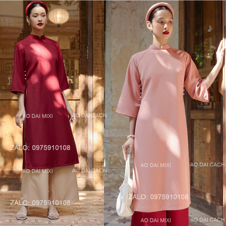 Áo dài cách tân dáng suông tay lỡ đính hạt, lụa Ngọc.Trai cao cấp mặc đám cưới hỏi lễ tết 2024 đẹp sang chảnh