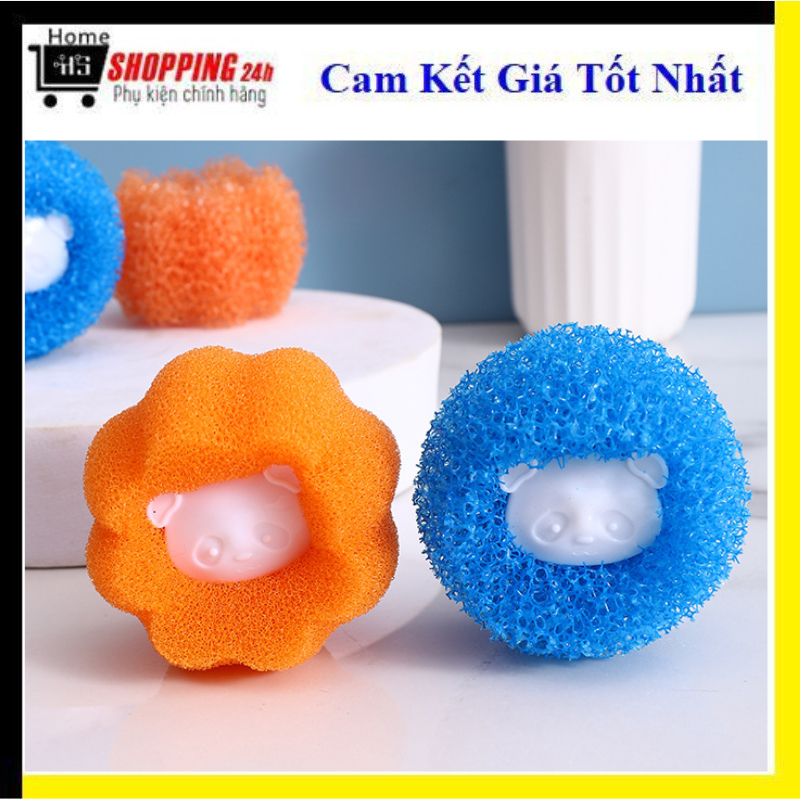 Bóng giặt quần áo thu gom lông tóc, chống xơ vải, bông xốp bọt biển loại bỏ tóc bảo quả lồng máy giặt tiện dụng