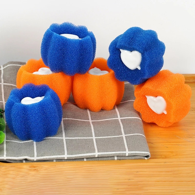 Bóng giặt quần áo thu gom lông tóc, chống xơ vải, bông xốp bọt biển loại bỏ tóc bảo quả lồng máy giặt tiện dụng