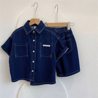 Set sơ mi Jean QC bé trai-short