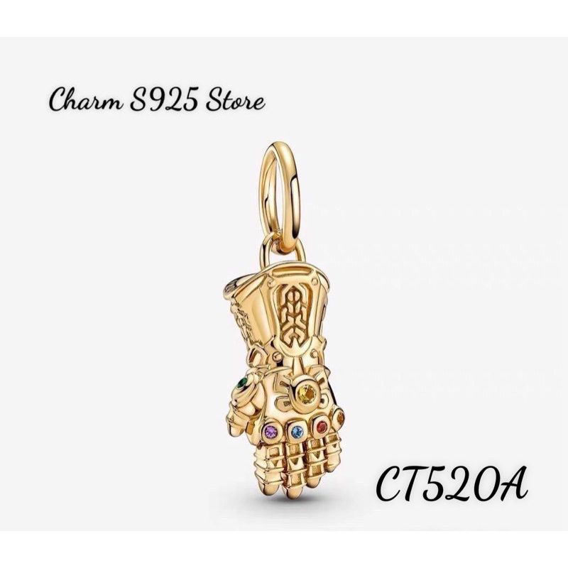 CHARM PAN ALE TREO GĂNG TAY MARVEL THE AVENGERS BẠC S925 CAO CẤP