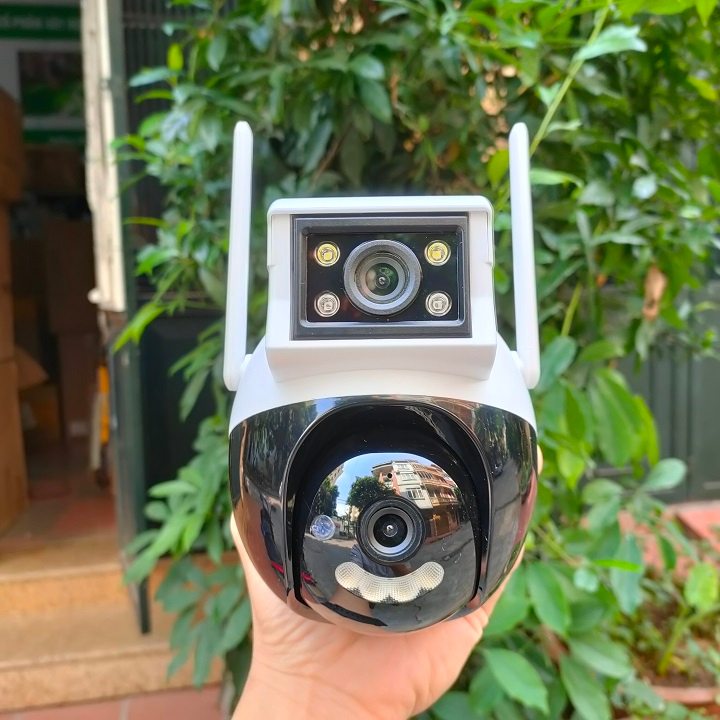 Camera ngoài trời yoosee 2 mắt kép Ptz 5.0Mpx 8led quay 360 độ, siêu nét, góc rộng, có màu ban đêm