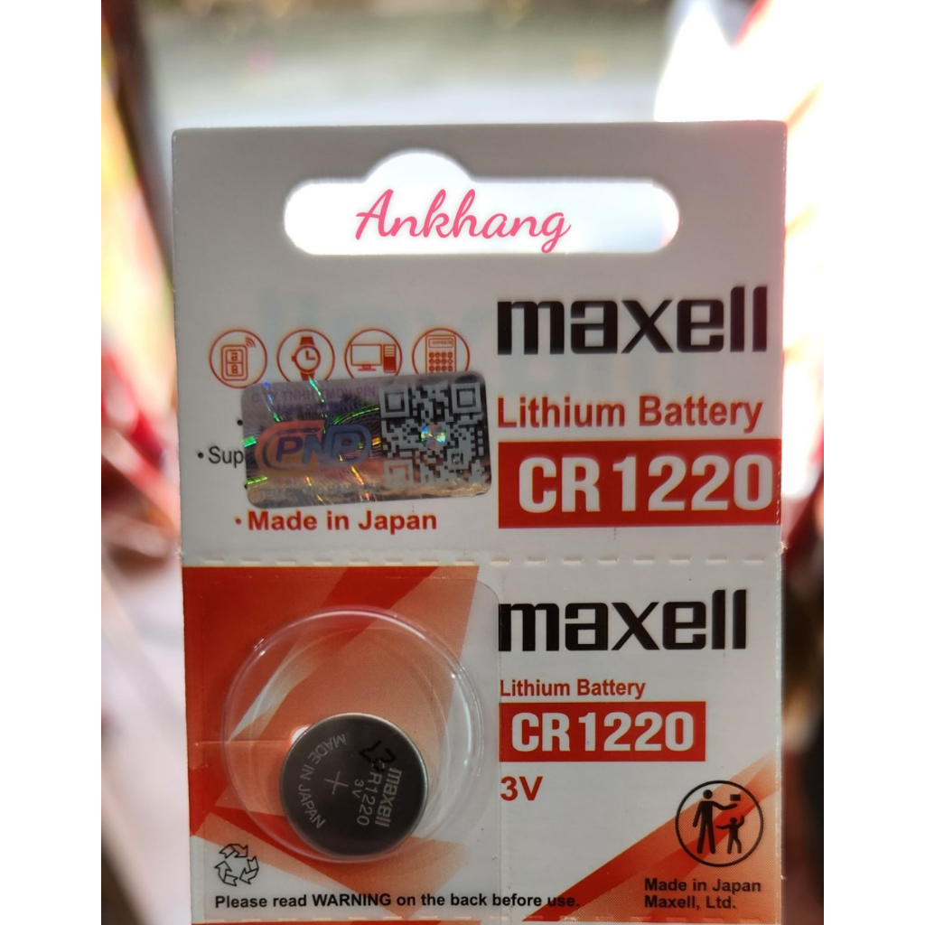 Pin CR1220 Maxell 3V Made in Japan - Hàng Chính Hãng
