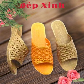 [ có sẵn], [ảnh thật] dép quai ngang cho người già, đế mềm, chống trơn