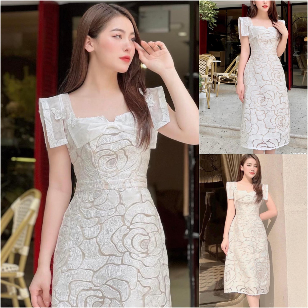 Đầm Dự Tiệc Thiết Kế AKARA B38 Phù Hợp Đi Làm Cà Phê Dạo Phố Sang Chảnh SX S M L