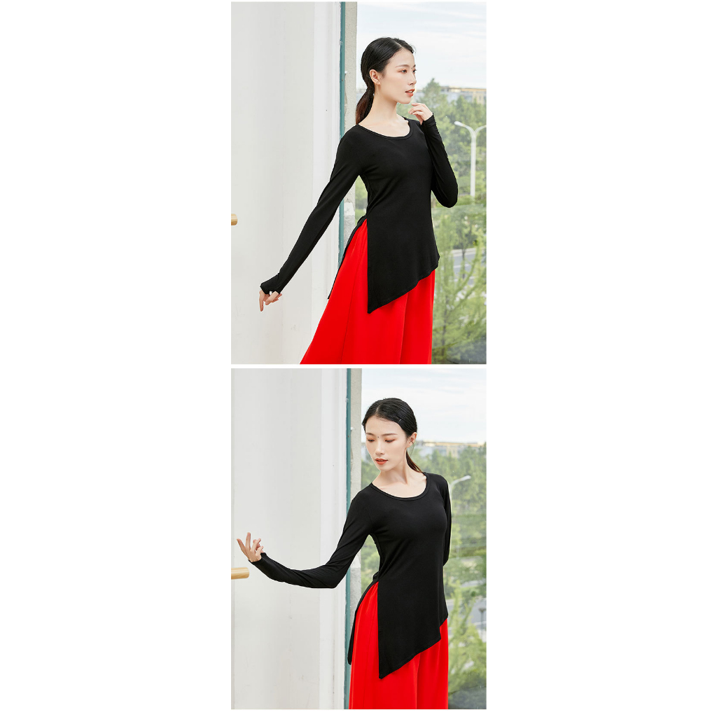 Áo Nhảy Hiện Đại, Múa Đương Đại, Múa Cổ Điển, Tay xỏ Ngón, Xẻ Hông Hot Trend