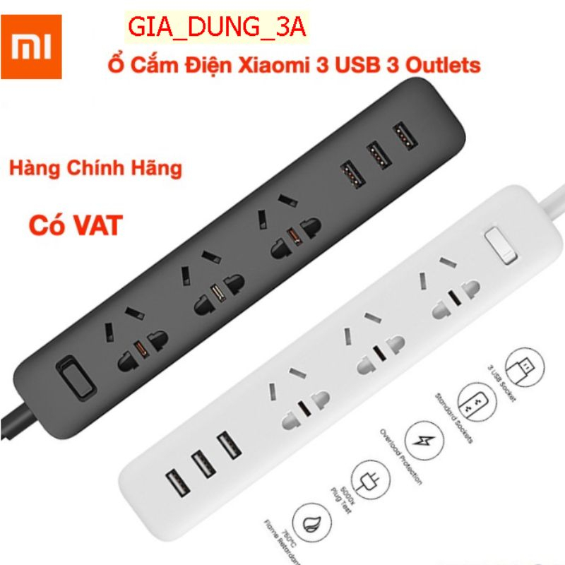 Ổ Cắm Điện Power Strip 3 USB 3 Outlet - Chính Hãng