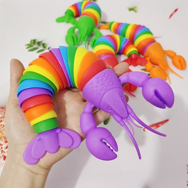 Đồ chơi tôm hùm 7 màu phát sáng, vui nhộn