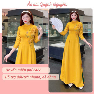 Áo dài nữ, áo dài cách tân lụa tây thi cao cấp đủ size đến 70kg MÃ TK42