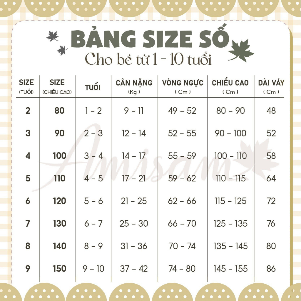 Váy bé gái cổ thuỷ thủ AMISAM chất thô cotton màu sắc tươi sáng dễ mặc AM155