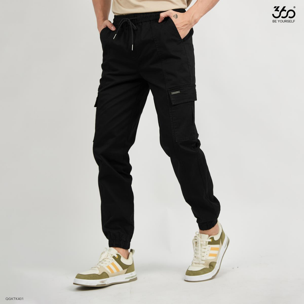 Quần jogger nam dây rút chất liệu khaki trẻ trung thương hiệu 360 Boutique cao cấp  - QGKTK401