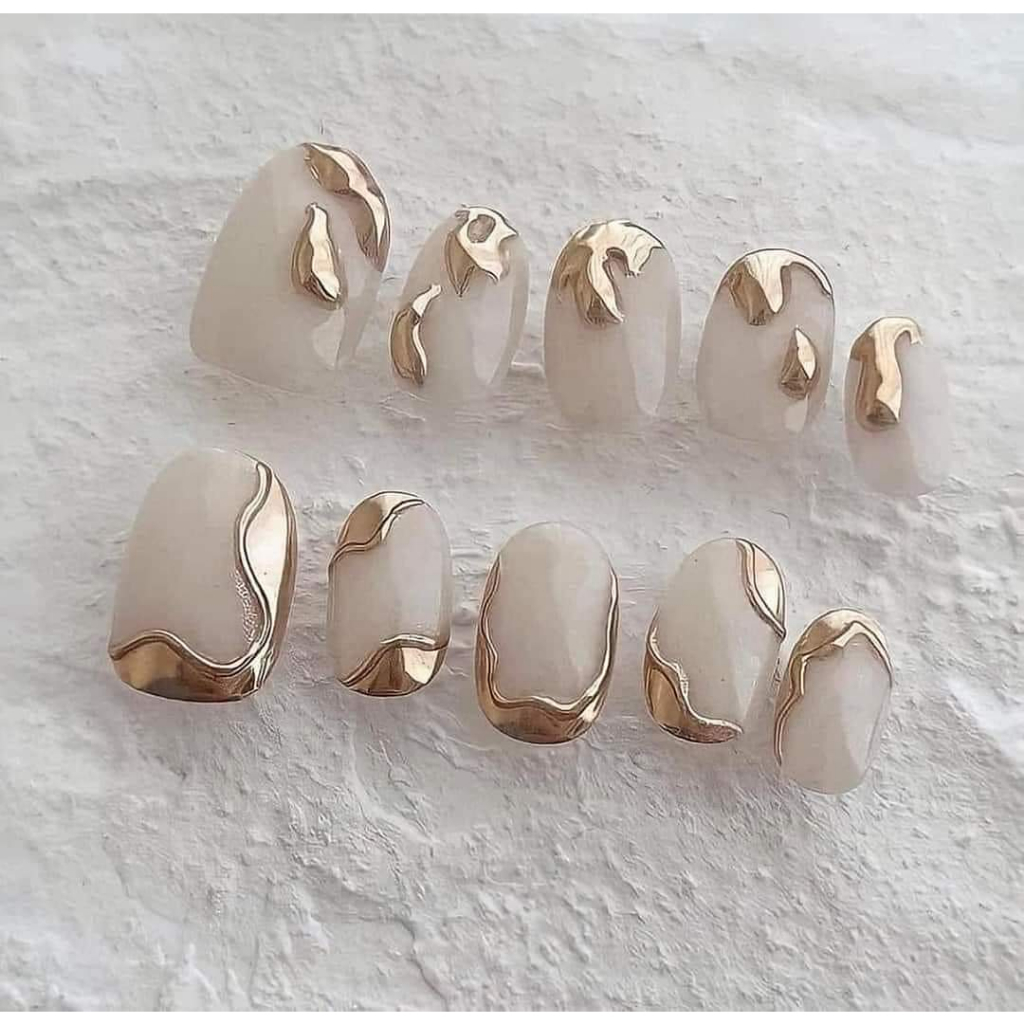 Nailbox móng úp tráng gương vàng đồng tùy thích ship hỏa tốc 2h tphcm
