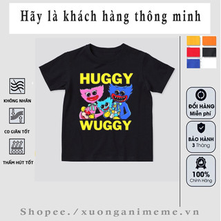 Áo thun cho bé trai in hình hoạt hình Poppy Playtime Huggy Wuggy đủ size cho bé 15-70kg 15-70kg