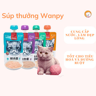 Súp thưởng Wanpy cho mèo tuýp 90gr có nắp vặn