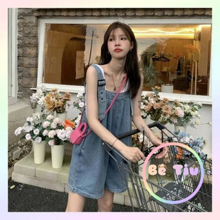 Quần Yếm Ống Rộng Jean Xanh Thiết kế Đáng Yêu Trending Phối Với Nhiều Kiểu Đồ Hợp Với Mọi Kiểu Dáng | Bé Tiu Clothing