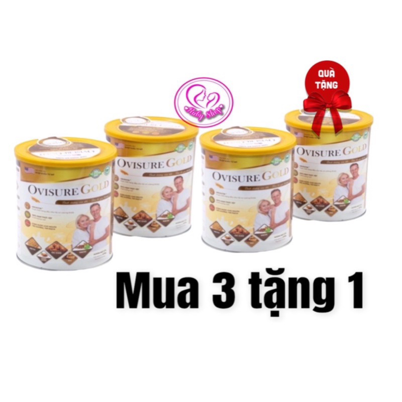 Combo 4 lon sữa hạt xương khớp Ovisure Gold 650g chính hãng date mới -