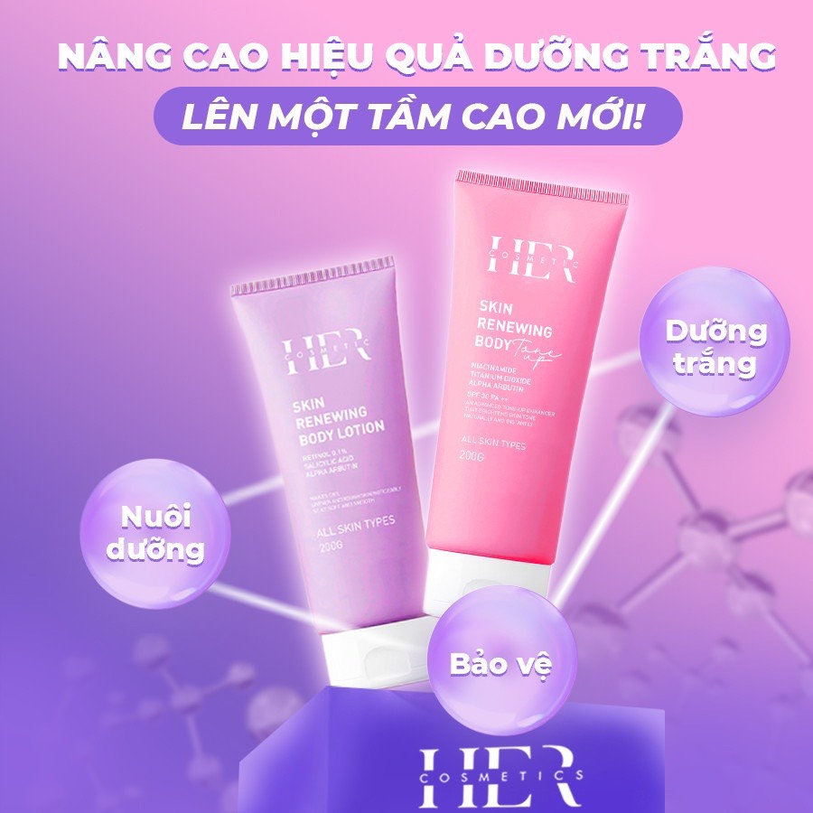 Kem Body Skin Renewing Body Tone Up SPF 30 PA ++ 200gr - Kem body her cosmetic ban ngày