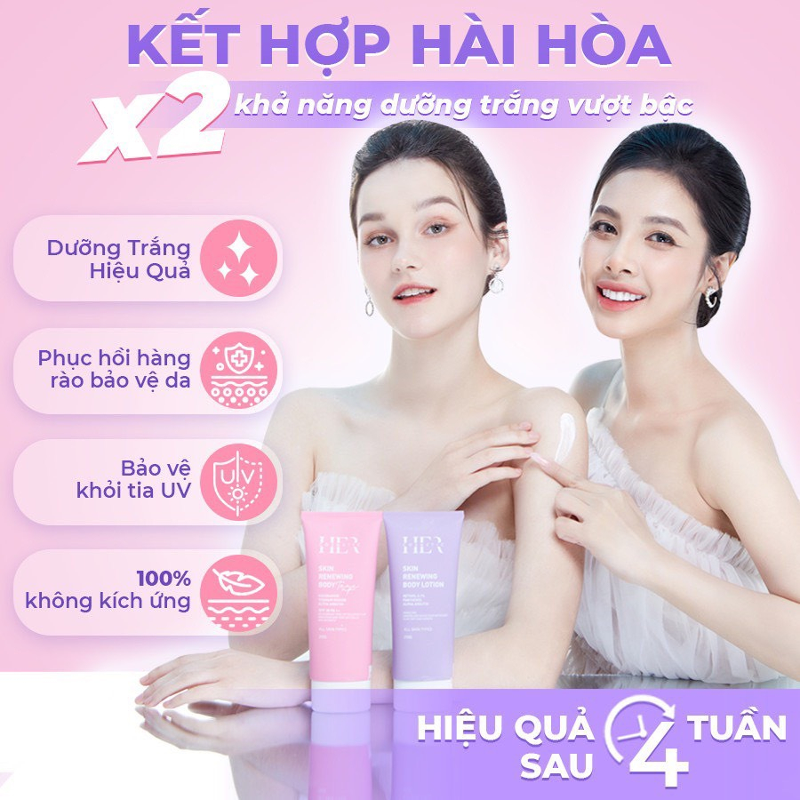 Kem Body Skin Renewing Body Tone Up SPF 30 PA ++ 200gr - Kem body her cosmetic ban ngày