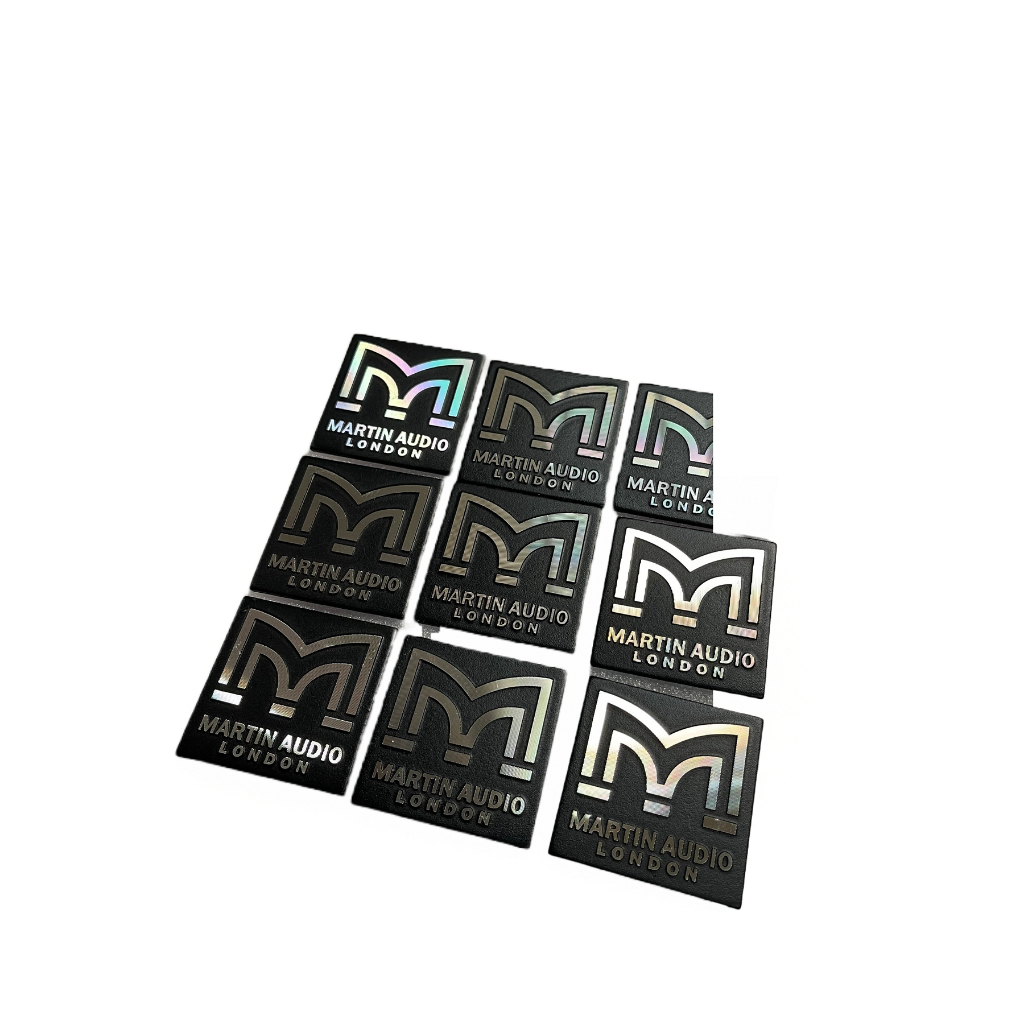 TEM DÁN THÙNG LOA THƯƠNG HIỆU MARTIN NHÔM XỊN TỐT 3,8cm x 3,8cm - GIÁ 1 CẶP