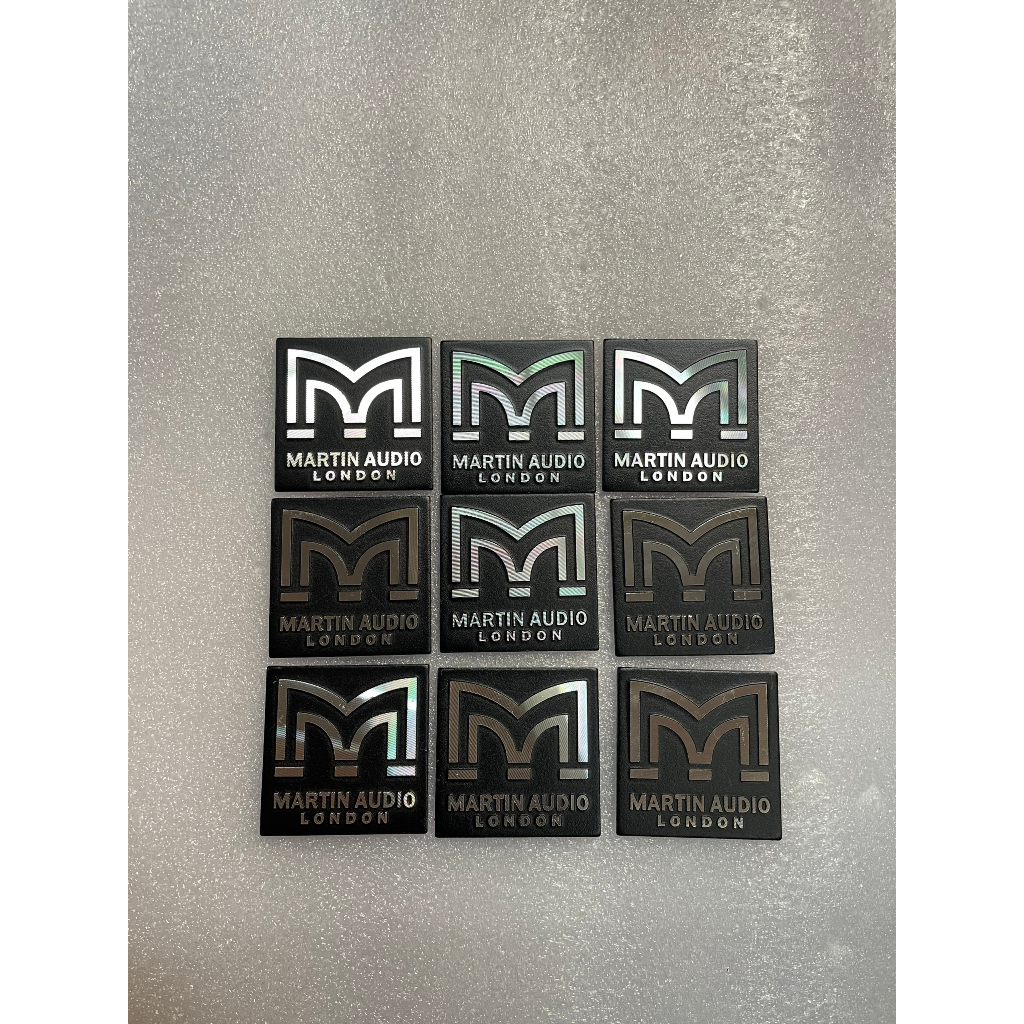 TEM DÁN THÙNG LOA THƯƠNG HIỆU MARTIN NHÔM XỊN TỐT 3,8cm x 3,8cm - GIÁ 1 CẶP